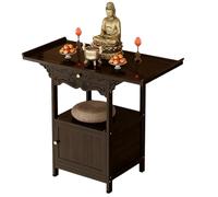 ZomoQryn Altar Moderno Y Sencillo Mesa Altar PequeñA Altar Bambú Gran Capacidad Carga con DiseñO Armario Almacenamiento Adecuado para La Entrada Y El SalóN Style One 66x40cm