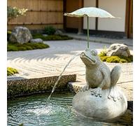 ZomoQryn Chorreras para Estanques JardíN Fuentes con Forma Animales Elemento Decorativo con CirculacióN Agua Fabricado En Piedra Artificial Ideal para Estanques PequeñOs Jardines Y Patios Style 1
