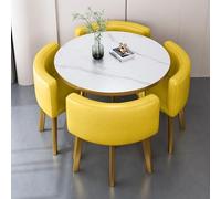 ZomoQryn CombinacióN Mesa Y Sillas para Sala RecepcióN Y NegociacióN Juego Mesa Comedor Cuadrada/Redonda con 4 Sillas Espuma Alta Densidad con Rebote Adecuada Salas NegociacióN/RecepcióN B18