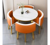 ZomoQryn CombinacióN Mesa Y Sillas para Sala RecepcióN Y NegociacióN Juego Mesa Comedor Cuadrada/Redonda con 4 Sillas Espuma Alta Densidad con Rebote Adecuada Salas NegociacióN/RecepcióN B22