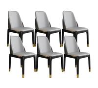 ZomoQryn Sillas Comedor Tapizadas Juego Sillas Comedor Modernas con Respaldo Cuero con Patas Roble Duraderas Y CóModas Adecuadas para CaféS Restaurantes Y Hoteles Light Gray 6