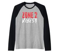 Zona 2 Vibes Cardio Fitness Formación Deporte Zona 2 Camiseta Manga Raglan