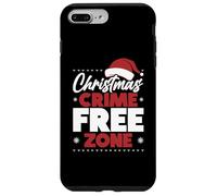 Zona navideña Zona Libre de crímenes Santa Policía Navidad Carcasa para iPhone 7 Plus/8 Plus