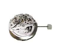 ZONABSQQ Accesorios for relojes, movimiento mecánico automático de 3 pines con esqueleto, movimiento plateado 8N24