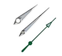 ZONABSQQ Aguja luminosa verde NH35 de 13 x 13 x 9 mm, con puntero plateado, dorado, azul, amarillo, verde y rojo for movimiento NH35, NH36, 4R y 7S.(Silver Green)