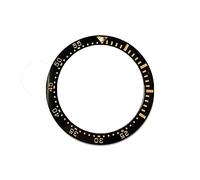 ZONABSQQ Bisel de cerámica degradado for reloj de hombre, accesorio de repuesto SKX007, bisel de reloj de 30,6 mm y 38 mm.(Black Gold1)