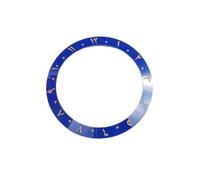 ZONABSQQ Bisel de reloj de cerámica de 38 mm, bisel vintage con números arábigos, inserto de 40 mm for caja de reloj.(Bule brown1)