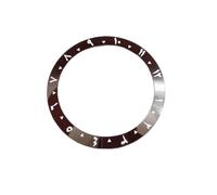 ZONABSQQ Bisel de reloj de cerámica de 38 mm, bisel vintage con números arábigos, inserto de 40 mm for caja de reloj.(Brown white1)