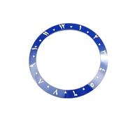 ZONABSQQ Bisel de reloj de cerámica de 38 mm, bisel vintage con números arábigos, inserto de 40 mm for caja de reloj.(Blue white1)