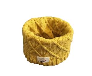 ZONABSQQ Bufanda de Lana Tejida for niños for Invierno, Envoltura Gruesa for el Cuello for niños y niñas, Protector de Cuello acrílico cálido(Yellow)