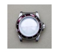 ZONABSQQ Caja de acero inoxidable de 39,5 mm, repuestos for relojes NH35 y NH36, caja de reloj con espejo convexo impermeable.(07)