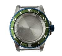 ZONABSQQ Caja de reloj con espejo acrílico, caja de acero inoxidable, repuestos for caja NH35, movimiento mecánico NH36, cubierta de carcasa de reloj de 39,5 mm(Light Yellow Circle)