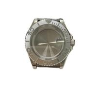 ZONABSQQ Caja de reloj de 40 mm, 82158200821A2813, piezas de reparación de caja mecánica automática for reloj(Silver Steel Ring)