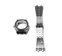 ZONABSQQ Caja de reloj de 41 mm + correa de repuesto de acero inoxidable NH35/NH36/4R36