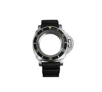 ZONABSQQ Caja de reloj de 42 mm + correa de acero inoxidable NH35/NH36/4R/7S, correa de goma for piezas de modificación de reloj.(15)