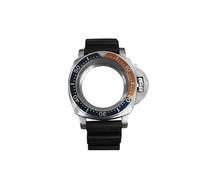 ZONABSQQ Caja de reloj de 42 mm + correa de acero inoxidable NH35/NH36/4R/7S, correa de goma for piezas de modificación de reloj.(7)