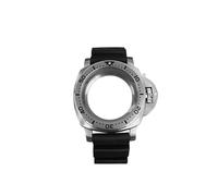 ZONABSQQ Caja de reloj de 42 mm + correa de acero inoxidable NH35/NH36/4R/7S, correa de goma for piezas de modificación de reloj.(13)