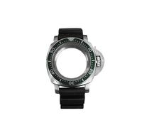 ZONABSQQ Caja de reloj de 42 mm + correa de acero inoxidable NH35/NH36/4R/7S, correa de goma for piezas de modificación de reloj.(2)