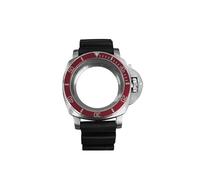 ZONABSQQ Caja de reloj de 42 mm + correa de acero inoxidable NH35/NH36/4R/7S, correa de goma for piezas de modificación de reloj.(4)