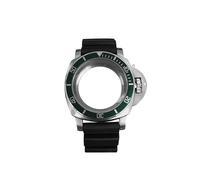 ZONABSQQ Caja de reloj de 42 mm + correa de acero inoxidable NH35/NH36/4R/7S, correa de goma for piezas de modificación de reloj.(3)