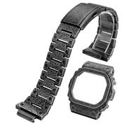 ZONABSQQ Correa de acero inoxidable 316L con diseño grabado for reloj DW-5600 GW-B5600, con bisel y herramientas, de MIDERDO