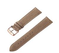 ZONABSQQ Correa de reloj de cuero Pulsera de reloj hecha a mano for hombre y mujer(Brown yellow rose,24mm)