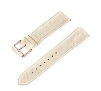 ZONABSQQ Correa de reloj de cuero Pulsera de reloj hecha a mano for hombre y mujer(Milkshak rose,17mm)