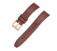 ZONABSQQ Correa de reloj de goma 18 mm 19 mm 20 mm 21 mm 22 mm 23 mm 24 mm Correas de reloj de liberación rápida(Brown gold,19mm)
