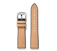 ZONABSQQ Correa de reloj de goma 18 mm 20 mm 22 mm 24 mm Correa de reloj de color híbrido Correas suaves Relojes impermeables de liberación rápida(Khaki Black 1,24mm)