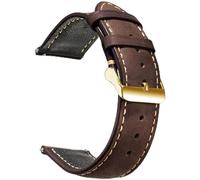 ZONABSQQ Correa de reloj vintage de liberación rápida, 14 mm, 16 mm, 18 mm, 20 mm, 22 mm, 24 mm, correas de reloj de cuero for hombres y mujeres, correa de reloj de cuero(Dark Brown 3,22mm)