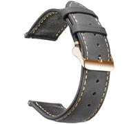 ZONABSQQ Correa de reloj vintage de liberación rápida, 14 mm, 16 mm, 18 mm, 20 mm, 22 mm, 24 mm, correas de reloj de cuero for hombres y mujeres, correa de reloj de cuero(Elegant Grey 4,16mm)