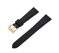 ZONABSQQ Correas de reloj de cuero Correas de reloj de cuero 18/19/20/21/22/23/24 mm Correa Relojes de pulsera Accesorios de reloj(Black-Gold Buckle,23mm)