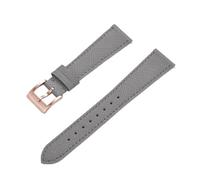 ZONABSQQ Correas de reloj de cuero Correas de reloj de cuero 18/19/20/21/22/23/24 mm Correa Relojes de pulsera Accesorios de reloj(Grey-Rose Gold,19mm)