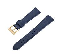 ZONABSQQ Correas de reloj de cuero Correas de reloj de cuero 18/19/20/21/22/23/24 mm Correa Relojes de pulsera Accesorios de reloj(Blue-Gold Buckle,23mm)