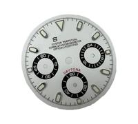 ZONABSQQ Esfera de 29,5 mm, esfera de 3 esferas, esfera de 6 agujas, adaptación literal, movimiento VK63, accesorios de reparación de relojes(10)