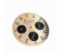 ZONABSQQ Esfera de 29,5 mm, esfera de 3 esferas, esfera de 6 agujas, adaptación literal, movimiento VK63, accesorios de reparación de relojes(12)