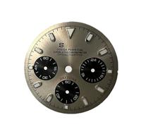 ZONABSQQ Esfera de 29,5 mm, esfera de 3 esferas, esfera de 6 agujas, adaptación literal, movimiento VK63, accesorios de reparación de relojes(14)