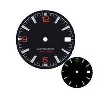 ZONABSQQ Esfera de reloj con C3 BGW9 verde azul luminoso for NH35 NH36 movimiento mecánico 007 caja de 28,5 mm(3)