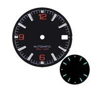 ZONABSQQ Esfera de reloj con C3 BGW9 verde azul luminoso for NH35 NH36 movimiento mecánico 007 caja de 28,5 mm(4)