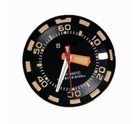 ZONABSQQ Esfera de reloj con puntero de 28,5 mm y 4R, compatible con movimiento NH35/367S, luz nocturna verde modificada.(B)