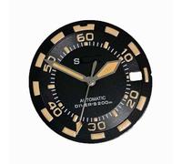 ZONABSQQ Esfera de reloj con puntero de 28,5 mm y 4R, compatible con movimiento NH35/367S, luz nocturna verde modificada.(E)