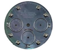 ZONABSQQ Esfera de reloj con tachuelas doradas/plateadas VK63, ajuste de esfera de concha, diámetro de esfera de 28,5 mm, piezas de reparación de reloj(C)