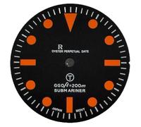 ZONABSQQ Esfera de reloj de 28,5 mm con luminiscencia verde, compatible con piezas de reparación de movimiento NH35/NH36.(O No Calendar)