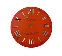 ZONABSQQ Esfera de reloj de 28,5 mm con patrón solar y letras romanas, compatible con piezas de reparación de relojes NH35/36.(18)