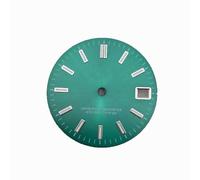 ZONABSQQ Esfera de reloj de 28,5 mm con uña de raya solar y esfera laminar verde. Adecuada for accesorios de reparación de relojes NH35/4R.(14)