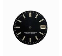 ZONABSQQ Esfera de reloj de 28,5 mm con uña de raya solar y esfera laminar verde. Adecuada for accesorios de reparación de relojes NH35/4R.(2)