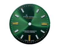 ZONABSQQ Esfera de reloj de 28,5 mm, esfera 8215/2824, dos colores, esfera con palabras brillantes, piezas de reparación de relojes