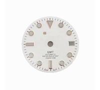 ZONABSQQ Esfera de reloj de 28,5 mm, esfera de 3 pines, esfera iluminada verde, compatible con movimiento H35/34, accesorios de reparación de relojes, logotipo S(7)