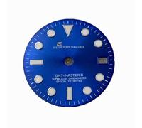 ZONABSQQ Esfera de reloj de 28,5 mm, esfera de 3 pines, esfera iluminada verde, compatible con movimiento H35/34, accesorios de reparación de relojes, logotipo S(11)