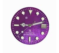 ZONABSQQ Esfera de reloj de 28,5 mm, esfera de concha, esfera laminada verde C3, adecuada for reparación de relojes NH35.(B)